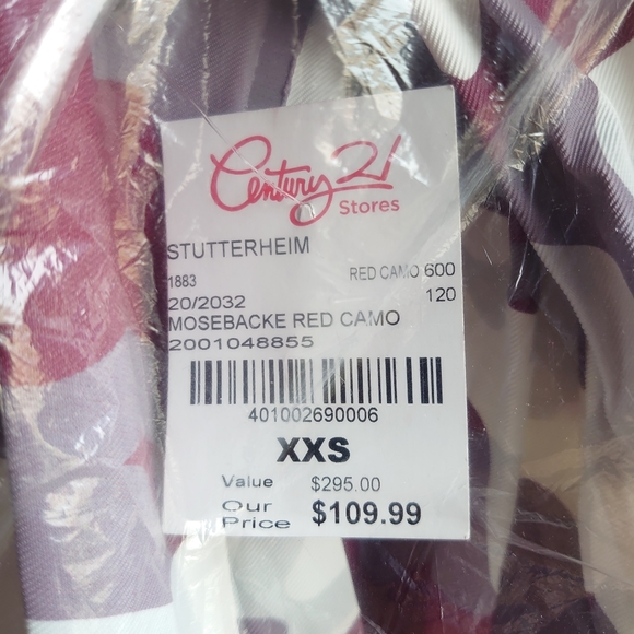 Stutterheim Mosebacke Red Camo Hoodie Raincoat - CHECK LAID FLAT MEASUREMENTS - Picture 12 of 14